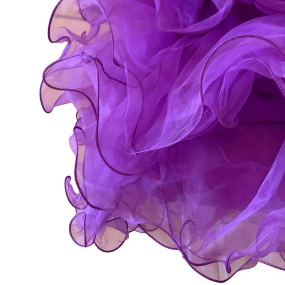 VINTAGE - Purple Multi layered Ruffle Tutu Skirt - XL kids - medium adult - Picture 4 of 9